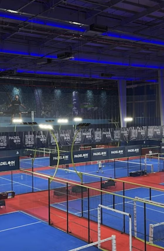 Indoor padel courts at Jeddah Park